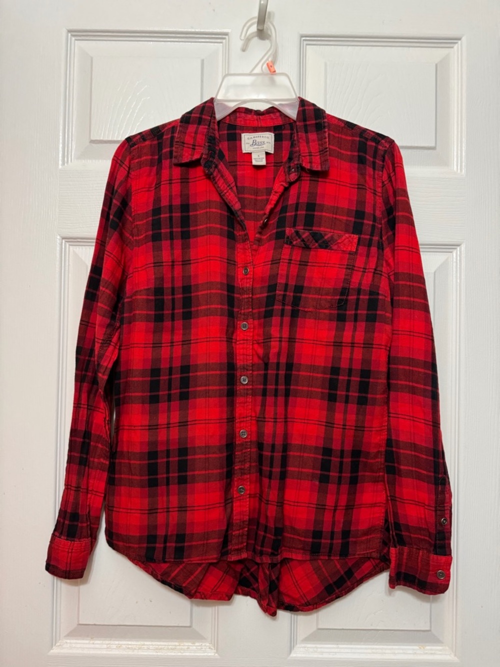 G.H. Bass & Co. Red and Black Plaid Shirt